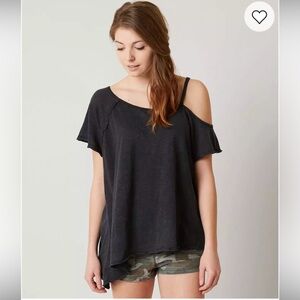 We The Free Caroline T-Shirt Oversized Heather Gray Size Large